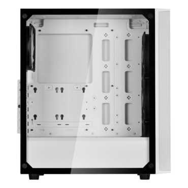 FARA R1 PRO Tempered Glass, No PSU, ATX, White, Mid Tower Case