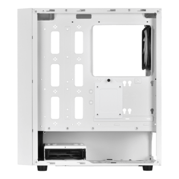 FARA R1 PRO Tempered Glass, No PSU, ATX, White, Mid Tower Case