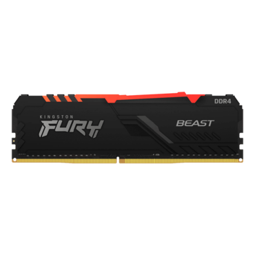 32GB FURY Beast DDR4 2666MHz, CL16, Black, RGB LED, DIMM Memory
