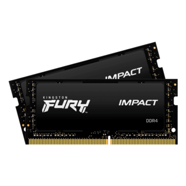 64GB Kit (2 x 32GB) FURY Impact DDR4 3200MHz, CL20, Black, SO-DIMM Memory