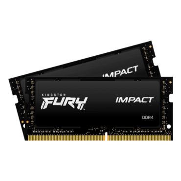 64GB Kit (2 x 32GB) FURY Impact DDR4 2666MHz, CL16, Black, SO-DIMM Memory