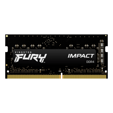 16GB Kit (2 x 8GB) FURY Impact DDR4 3200MHz, CL20, Black, SO-DIMM Memory