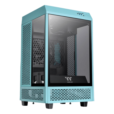 The Tower 100, Tempered Glass, No PSU, Mini-ITX, Turquoise, Mini Tower Case