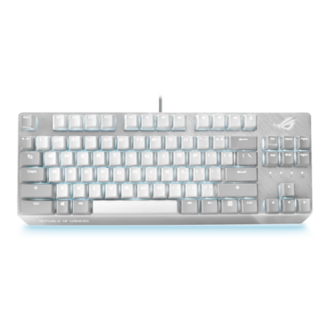 ROG Strix Scope NX TKL Moonlight White, Per Key RGB, ROG NX Red, Wired, White/Grey, Mechanical Gaming Keyboard