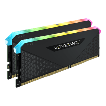 64GB Kit (2 x 32GB) VENGEANCE® RGB RT DDR4 3200MHz, CL16, Black, RGB LED DIMM Memory
