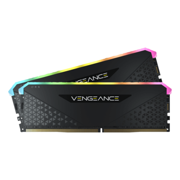 16GB Kit (2 x 8GB) VENGEANCE® RGB RT DDR4 3600MHz, CL16, Black, RGB LED DIMM Memory