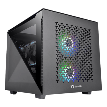 Divider 200 TG Air, Tempered Glass, No PSU, microATX, Black, Cube Case