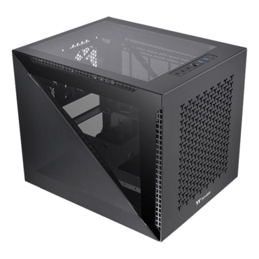 Divider 200 TG Air, Tempered Glass, No PSU, microATX, Black, Cube Case