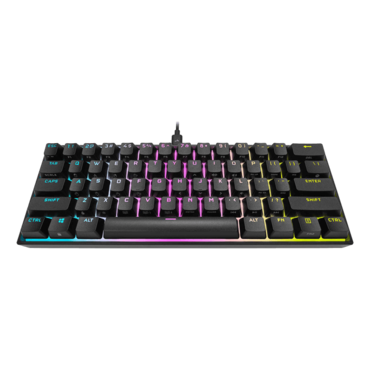 K65 RGB MINI, Per Key RGB, Cherry MX Speed Silver, Wired, Black, Mechanical Gaming Keyboard