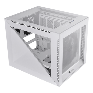 Divider 200 TG Snow, Tempered Glass, No PSU, microATX, White, Cube Case