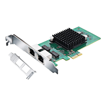 1G Network Card(NIC), Dual RJ-45 Port, X1 Lane, Intel 82576 Chip, Compare to E1G42ET, PCIe Network Adapter