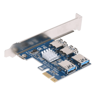 B07B2SWS2D, 4 x USB 3.0 Connector to PCI Express 2.0 x1 Add-On Card