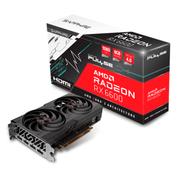 Radeon™ RX 6600 PULSE, 2044 - 2491MHz, 8GB GDDR6, Graphics Card
