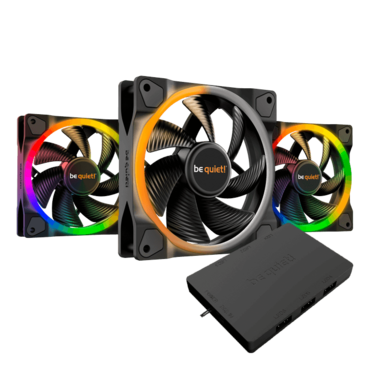 Light Wings High-Speed, 3 x 120mm, w/ ARGB Hub, ARGB LEDs, 2500 RPM, 52.3 CFM, 31 dBA, Cooling Fans