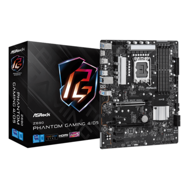 Z690 Phantom Gaming 4/D5, Intel® Z690 Chipset, LGA 1700, HDMI, ATX Motherboard
