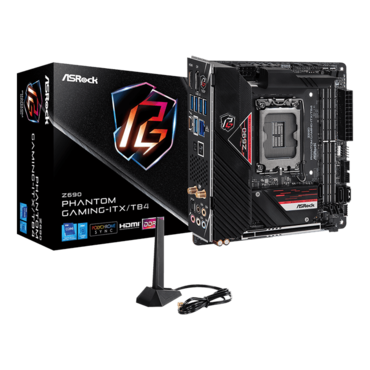 Z690 Phantom Gaming-ITX/TB4, Intel® Z690 Chipset, LGA 1700, Thunderbolt™ 4, Mini-ITX Motherboard
