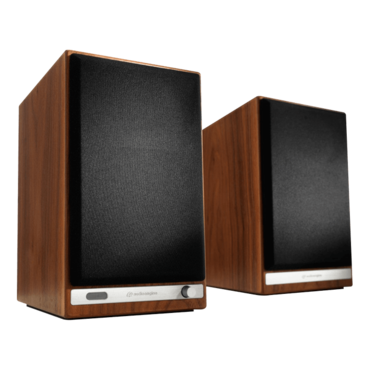 HD6-WAL, Wired/Bluetooth, Real Wood Veneer Walnut, 2.0 Channel Bookshelf Speakers