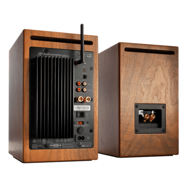 HD6-WAL, Wired/Bluetooth, Real Wood Veneer Walnut, 2.0 Channel Bookshelf Speakers
