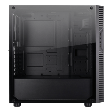 Precision PS14-E, Tempered Glass, No PSU, ATX, Black, Mid Tower Case