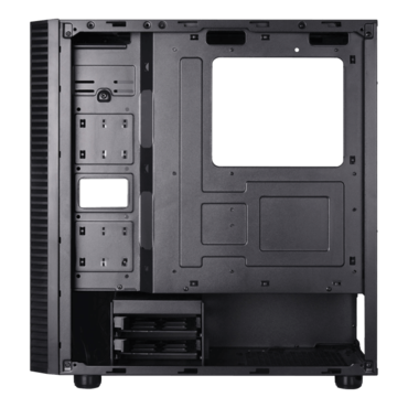 Precision PS14-E, Tempered Glass, No PSU, ATX, Black, Mid Tower Case