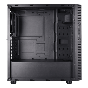 Precision PS14-E, Tempered Glass, No PSU, ATX, Black, Mid Tower Case