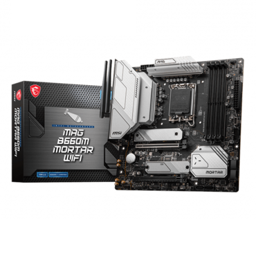MAG B660M MORTAR WIFI, Intel® B660 Chipset, LGA 1700, Type-C 2x2, microATX Motherboard