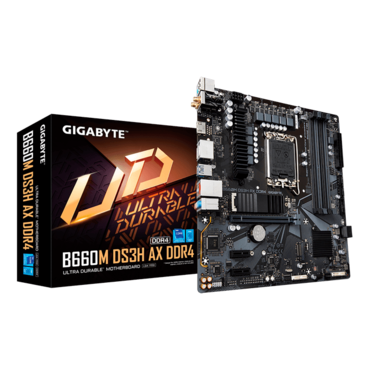 B660M DS3H AX DDR4, Intel® B660 Chipset, LGA 1700, DP, microATX Motherboard