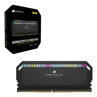 32GB (2 x 16GB) DOMINATOR® PLATINUM RGB DDR5 5200MHz, CL40, Black, RGB LED, DIMM Memory