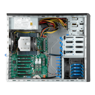 A+ Server 3014TS-i, Mid Tower, AMD EPYC™ 7002/7003 Series Processors, 4x 3.5"+ 4x 2.5" SATA, 8x DDR4, 2x M.2, 2x 1GbLAN, 900W PSU