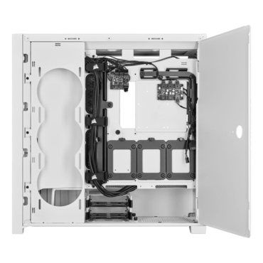 iCUE 5000X RGB QL Tempered Glass, No PSU, ATX, White, Mid Tower Case