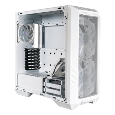 HAF 500 Tempered Glass, No PSU, ATX, White, Mid Tower Case
