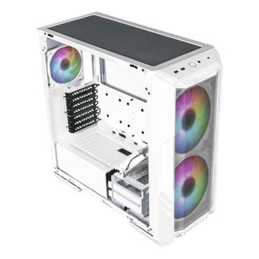 HAF 500 Tempered Glass, No PSU, ATX, White, Mid Tower Case
