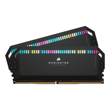 64GB (2 x 32GB) DOMINATOR® PLATINUM RGB DDR5 5200MHz, CL40, Black, RGB LED, DIMM Memory