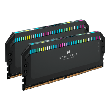 64GB (2 x 32GB) DOMINATOR® PLATINUM RGB DDR5 5200MHz, CL40, Black, RGB LED, DIMM Memory