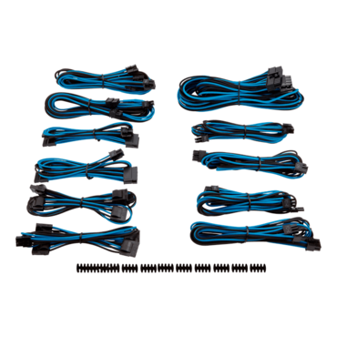 Blue/Black AXi/SF Series Type 4 (Gen-3) Premium Individually Sleeved PSU Cable Kit