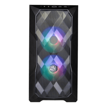 TD300 Mesh Tempered Glass, No PSU, microATX, Black, Mini Tower Case