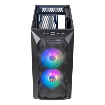 TD300 Mesh Tempered Glass, No PSU, microATX, Black, Mini Tower Case