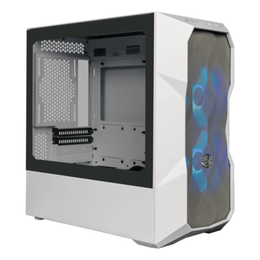 TD300 Mesh Tempered Glass, No PSU, microATX, White, Mini Tower Case