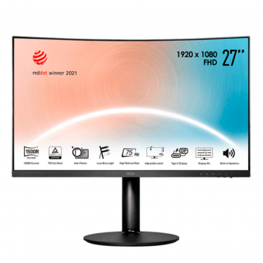 Modern MD271CP, Curved, 27&quot; VA, 1920 x 1080 (FHD), 4 ms, 75Hz, Monitor