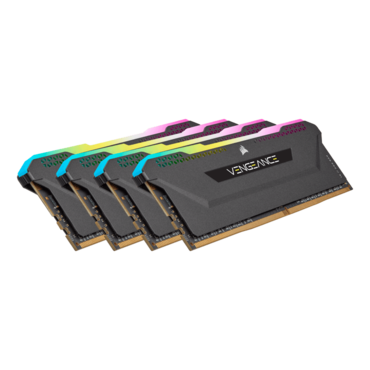 128GB (4 x 32GB) VENGEANCE® RGB Pro DDR4 3200MHz, CL16, Black, RGB LED, DIMM Memory