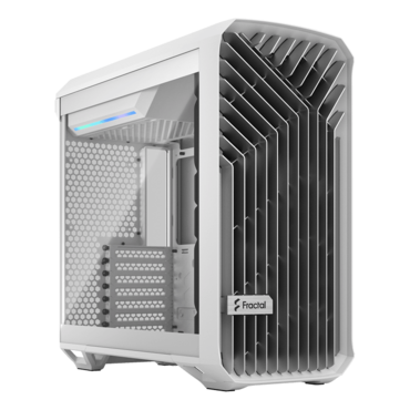 Torrent Compact Clear, Tempered Glass, No PSU, E-ATX, White, Mid Tower Case
