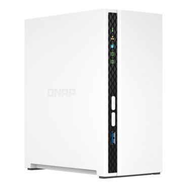 TS-233 2-bay NAS Server, ARM 4-core Cortex-A55 2.0GHz processor, 2GB RAM (not expandable), SATA 6Gb/s, 1GbLAN / 1, USB 3.2 Gen1 / 1, 65W PSU