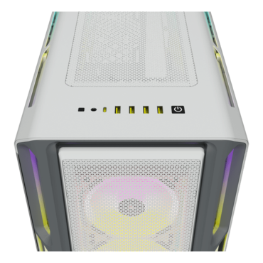 iCUE 5000T RGB Tempered Glass, No PSU, ATX, White, Mid Tower Case