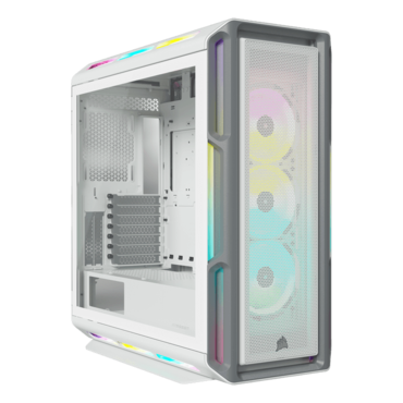 iCUE 5000T RGB Tempered Glass, No PSU, ATX, White, Mid Tower Case