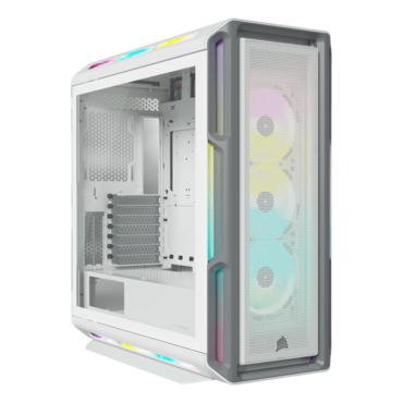 iCUE 5000T RGB Tempered Glass, No PSU, ATX, White, Mid Tower Case