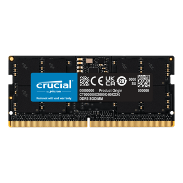 16GB CT16G48C40S5 DDR5 4800MHz, CL40, Black, SO-DIMM Memory