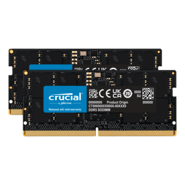 32GB (2 x 16GB) CT2K16G48C40S5 DDR5 4800MHz, CL40, Black, SO-DIMM Memory