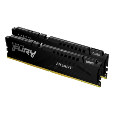 16GB (2 x 8GB) FURY Beast DDR5 4800MHz, CL38, Black, DIMM Memory