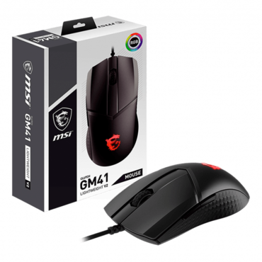 CLUTCH GM41 LIGHTWEIGHT V2, RGB, 16000-dpi, Wired, Black, Optical Gaming Mouse