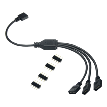 50cm 1 to 3 RGB Splitter Cable with 4 male pins